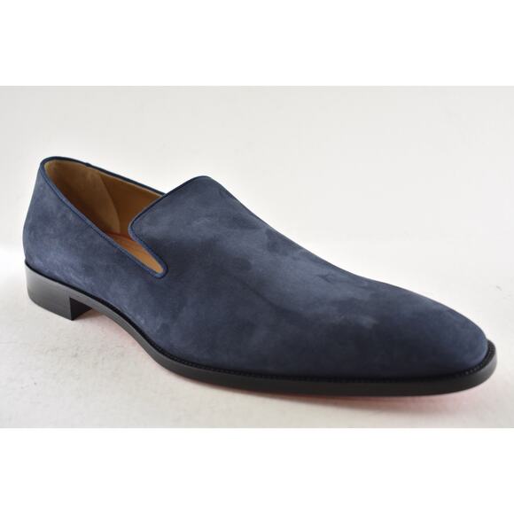 Christian Louboutin Mens Danny Flex Flat Zaffiro Blue Calf Dress Loafer 46 13 main image 7
